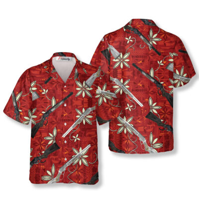 Marlin 1895 SBL Tribal Gun Hawaiian Shirt Men
