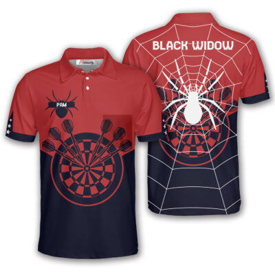 Black Widow Custom Darts Shirt - Personalized Gift